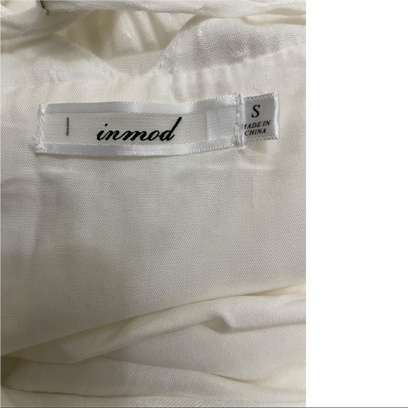 Inmod womens mini dress tiered v-neck rayon back crisscross pattern Small - Picture 15 of 15